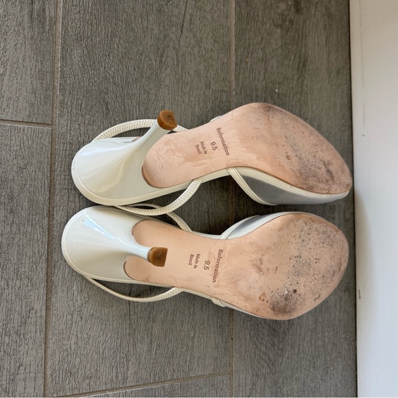 Reformation Paula Slingback Heel – White Mesh – Size 9.5 - Picture 7 of 7